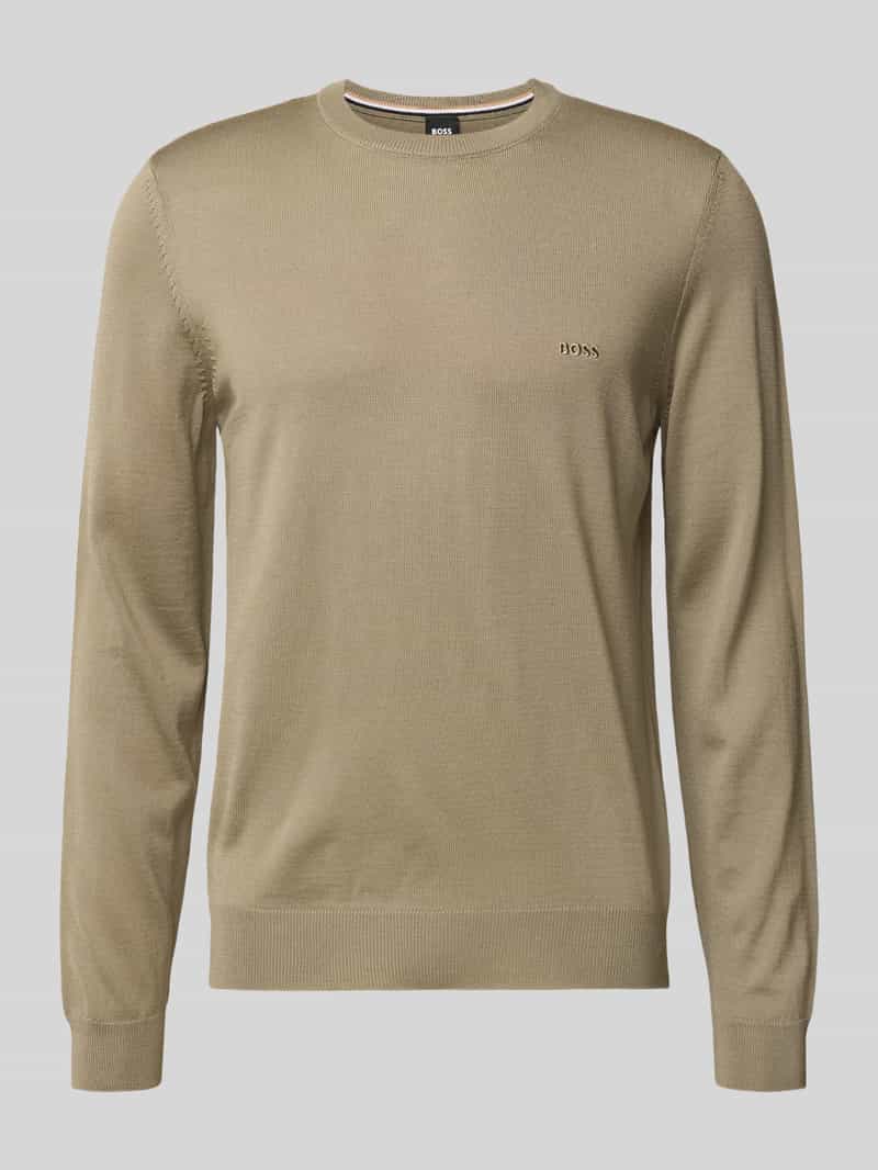Boss Regular fit gebreide pullover van pure scheerwol model 'BOTTO'