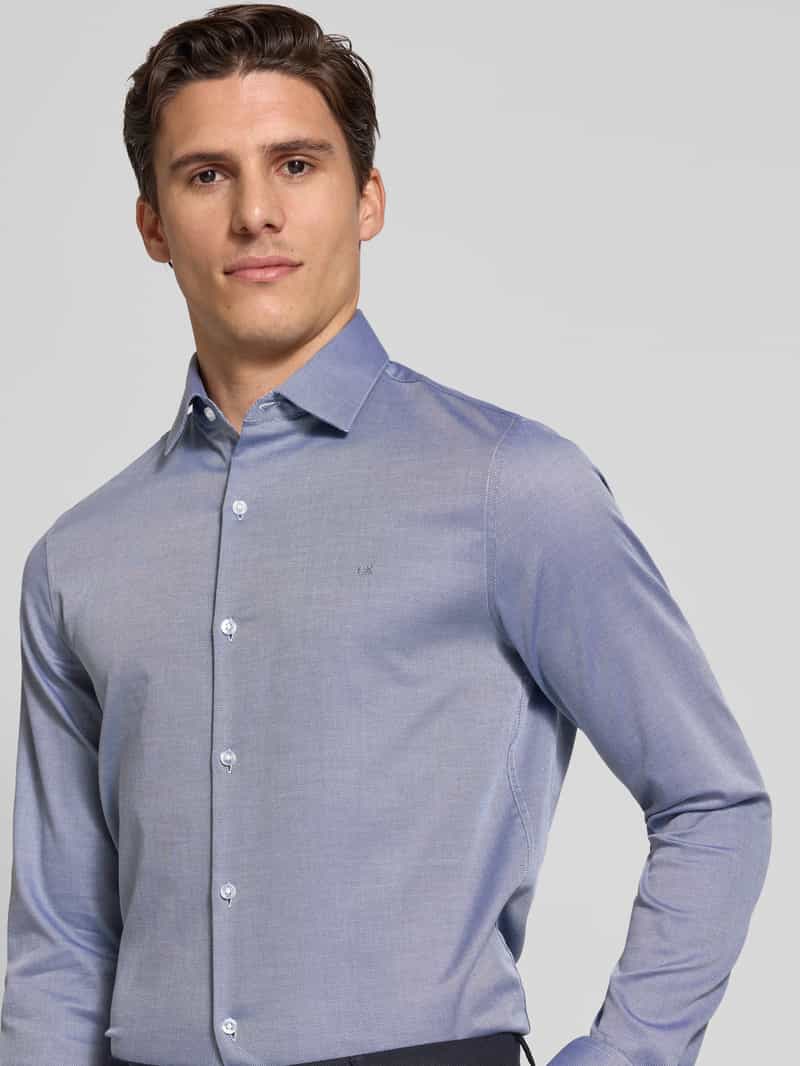 CK Calvin Klein Slim fit zakelijk overhemd met logostitching model 'Harrison'