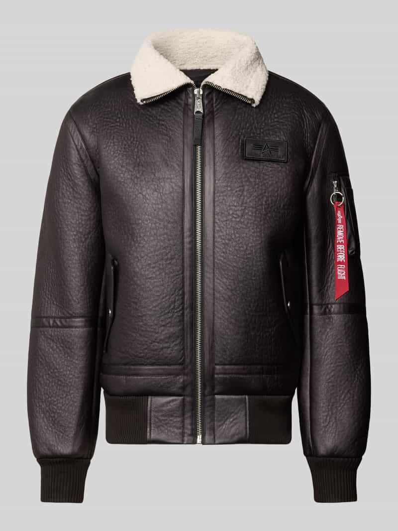 Alpha industries Bomberjack met labelpatch en kentkraag