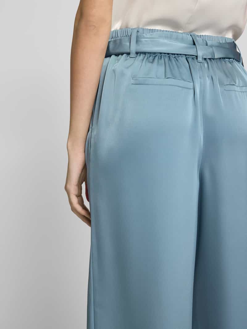 Zero Broek met wijde pijpen en strikceintuur