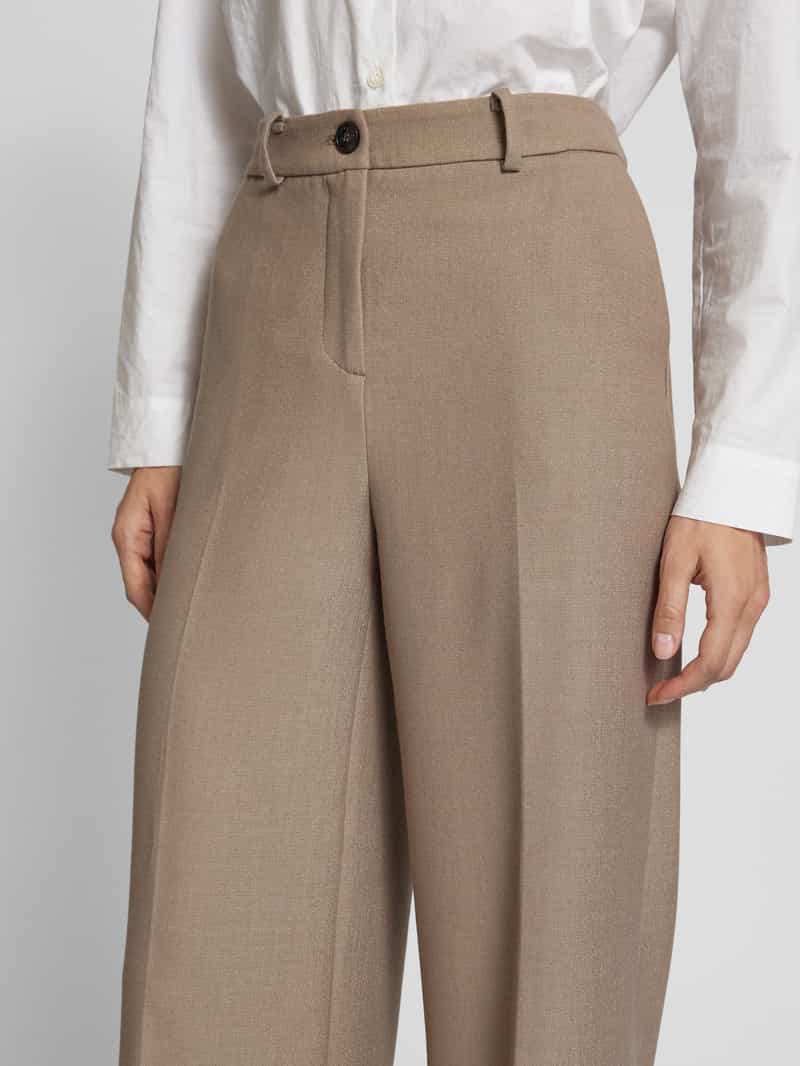 MORE & MORE Wide leg stoffen broek met persplooien