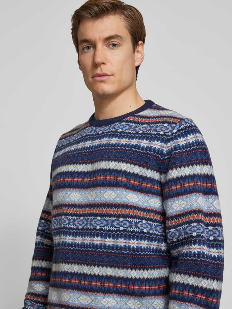 FYNCH-HATTON Wollen pullover met labeldetail