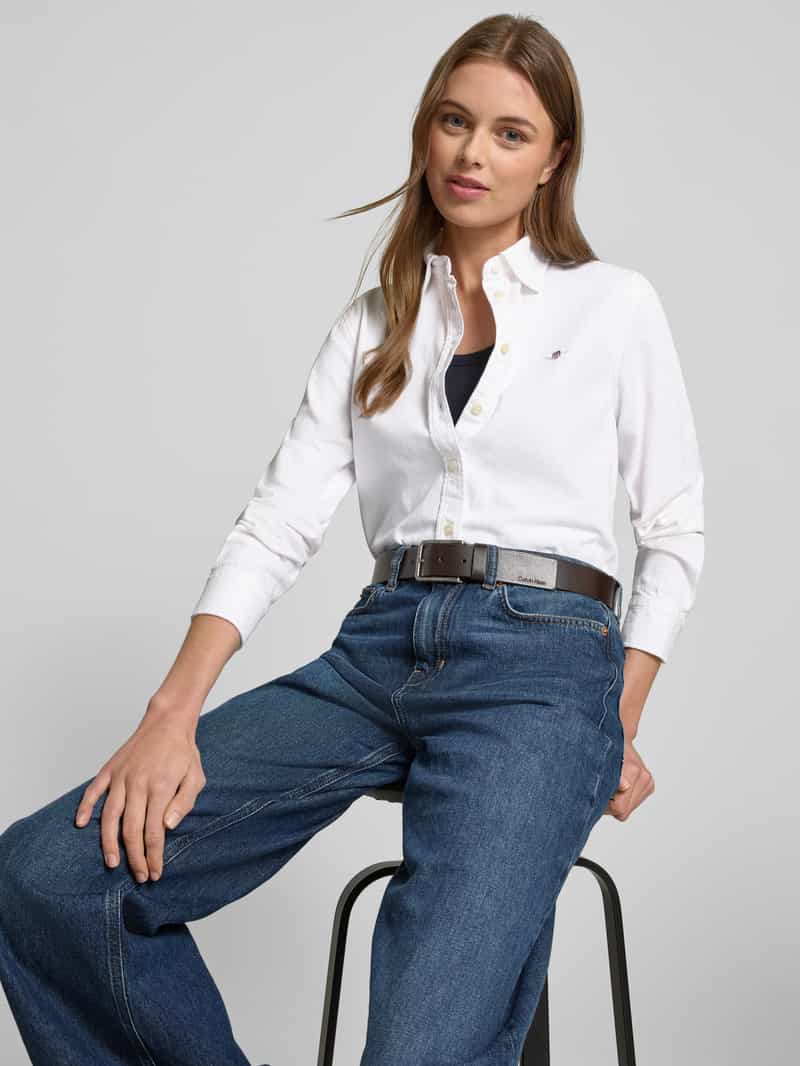 Gant Regular fit overhemdblouse met labelstitching