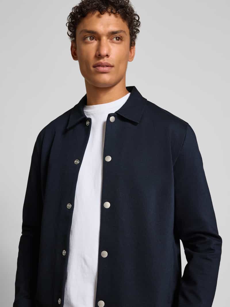 Marc O'Polo Regular fit overhemdjack van katoenmix