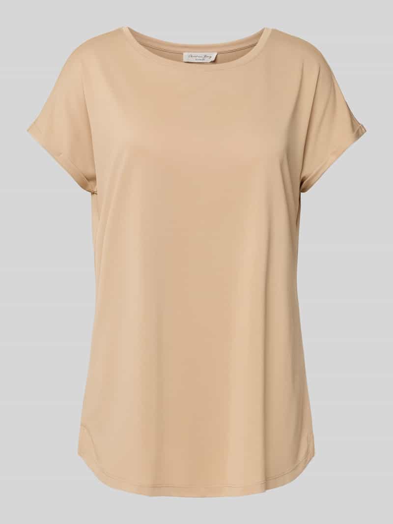 Christian Berg Woman T-shirt met geribde ronde hals