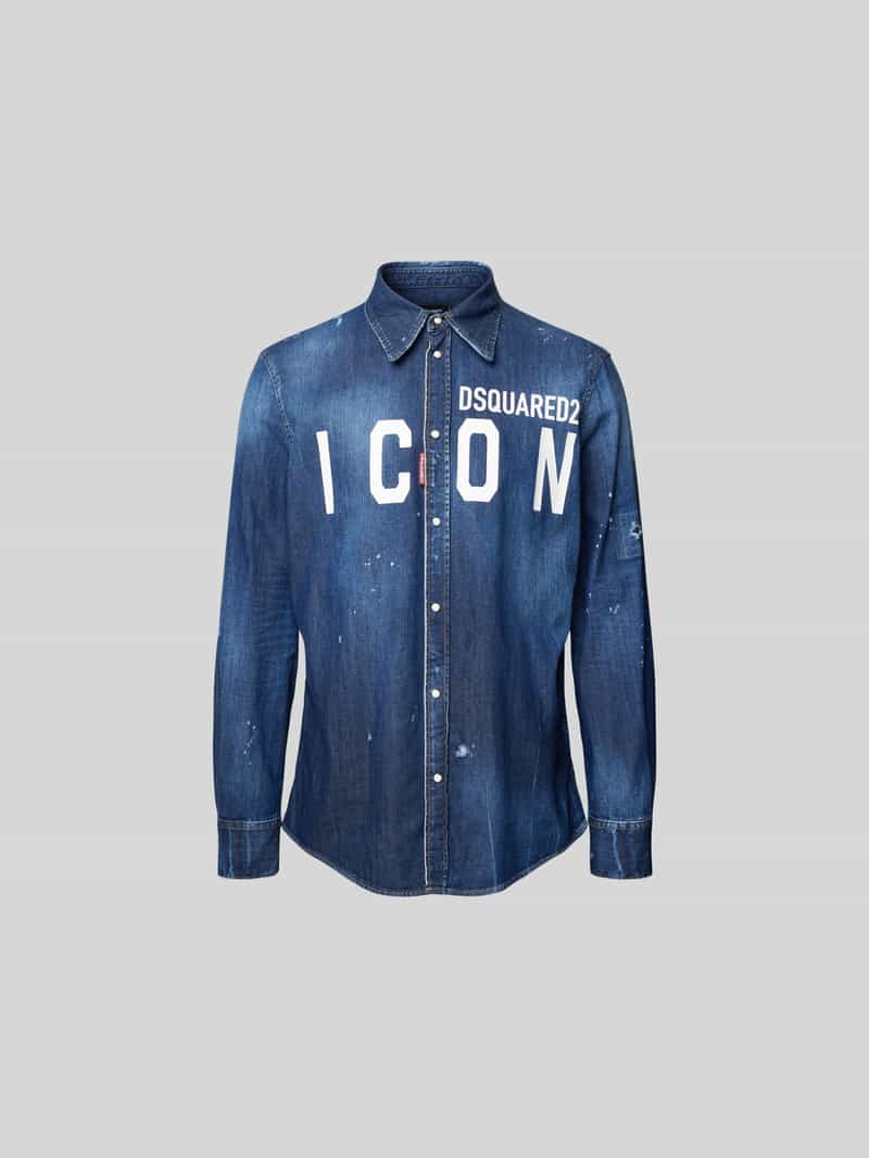 relaxed fit jeanshemd met knoopsluiting