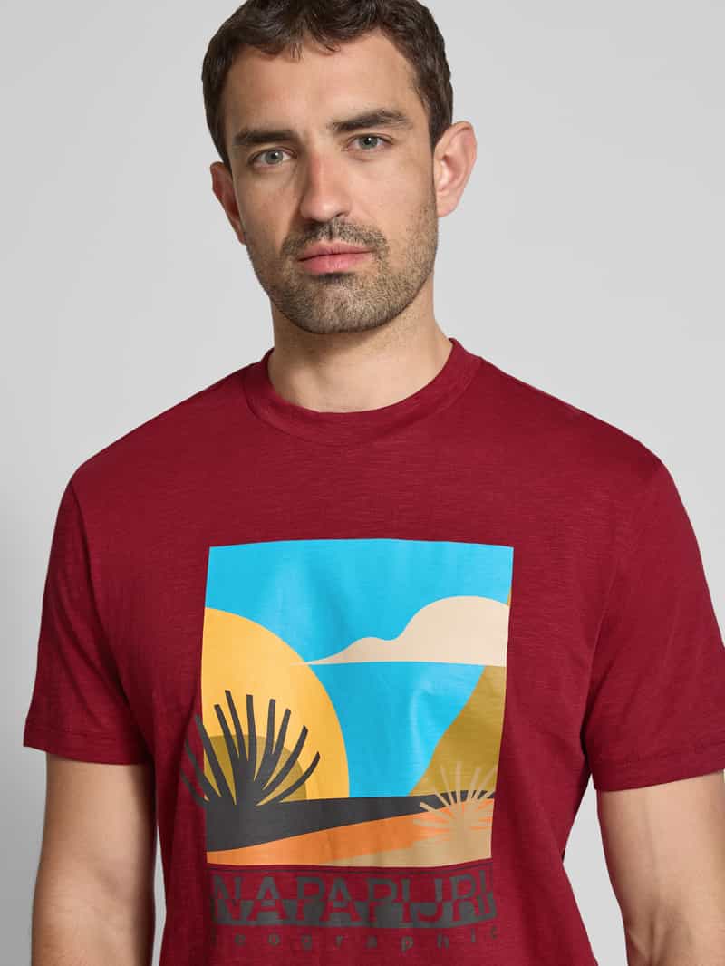 Napapijri T-shirt met labelprint model 'ARBIA'