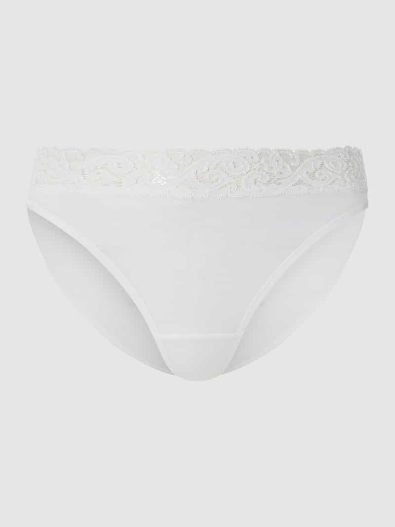 Hanro Slip van katoen met kant model 'Moments'