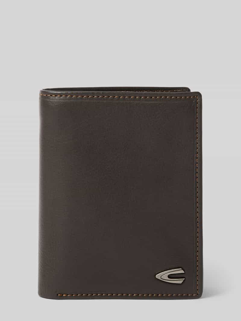 camel active Leren portemonnee met logo-applicatie model 'VEGAS'