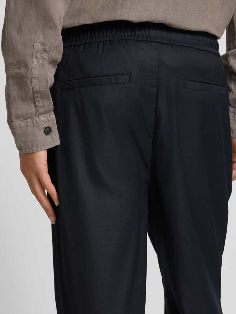 casual friday Relaxed fit stoffen broek met tunnelkoord