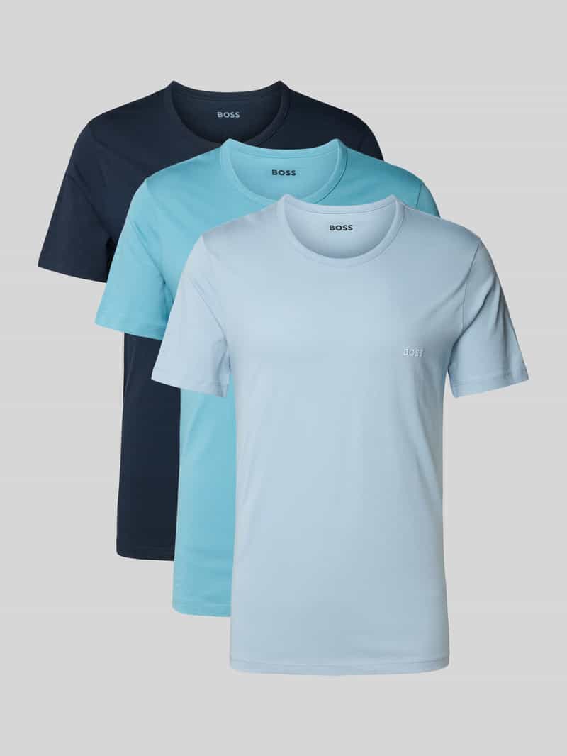 Boss Regular fit T-shirt van puur katoen in een set van 3 stuks