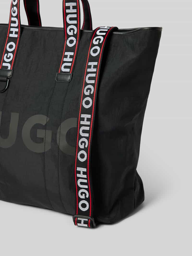 HUGO Tote bag met labelprint model 'Quentyn'