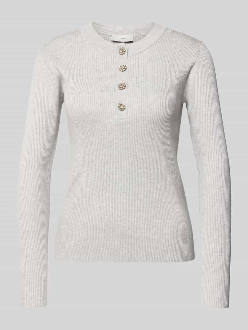 Copenhagen Muse Gebreide pullover van viscosemix met knoopsluiting