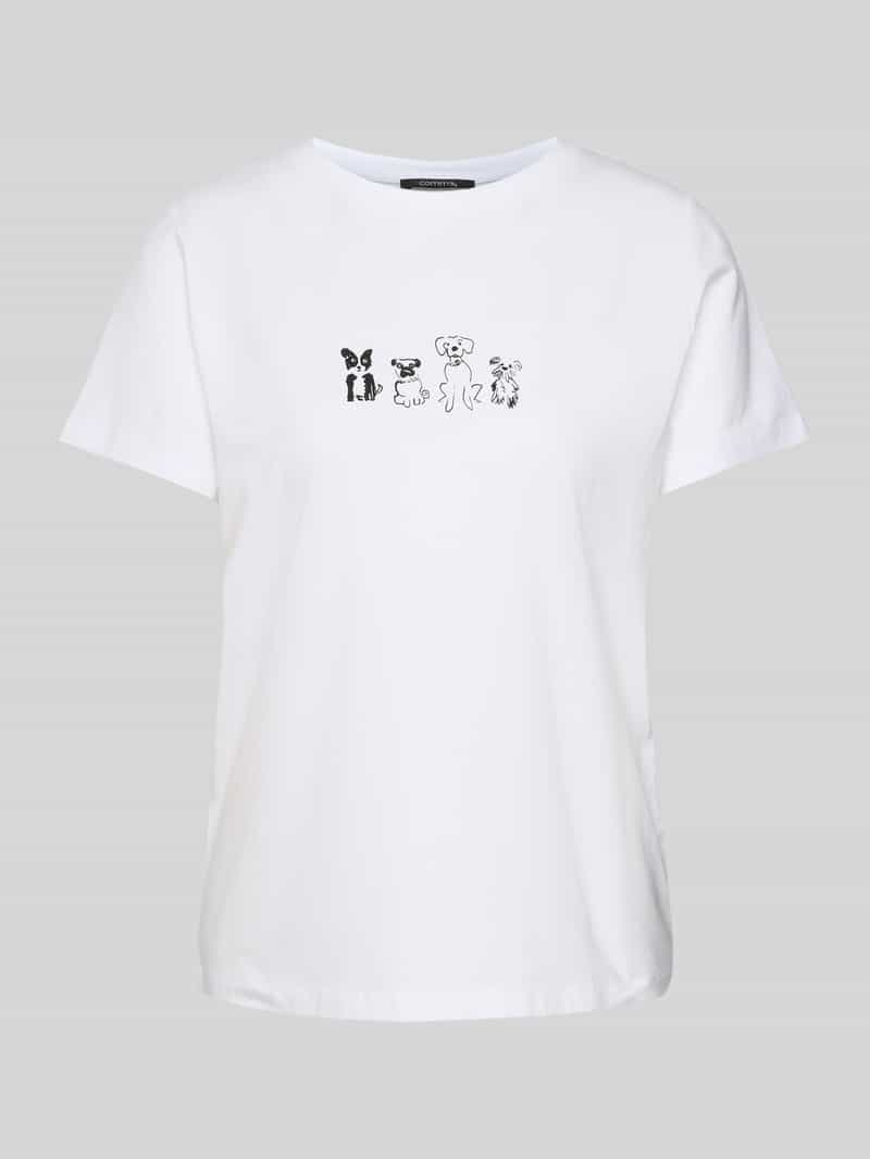 comma T-shirt met motiefprint