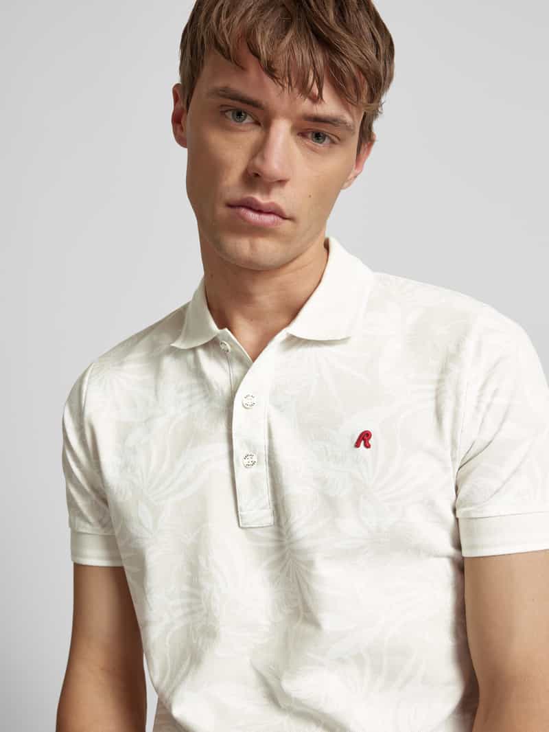 Replay Regular fit poloshirt met logostitching