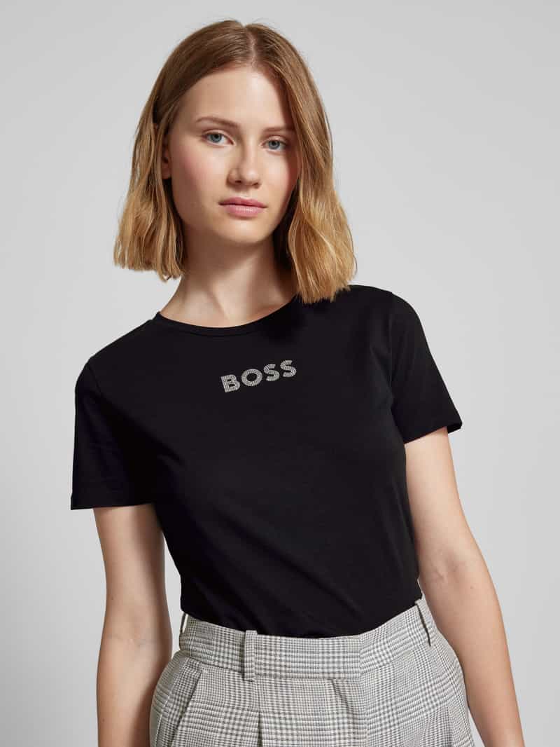 Boss Orange T-shirt met strass-steentjes model 'Eloga'