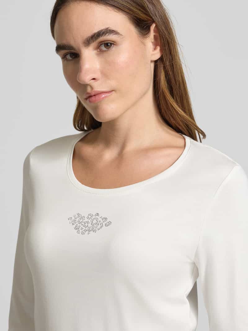 Christian Berg Woman Shirt met lange mouwen en siersteentjes