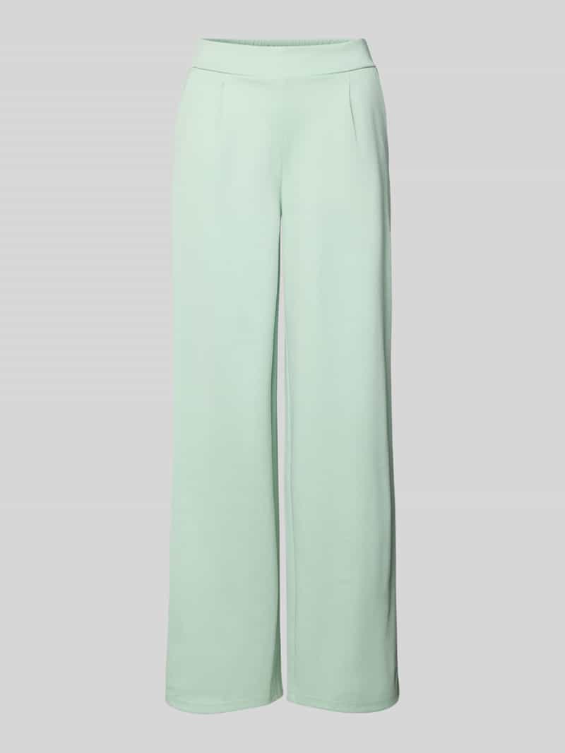 Ichi Wide leg stoffen broek met bandplooien model 'KATE Long'