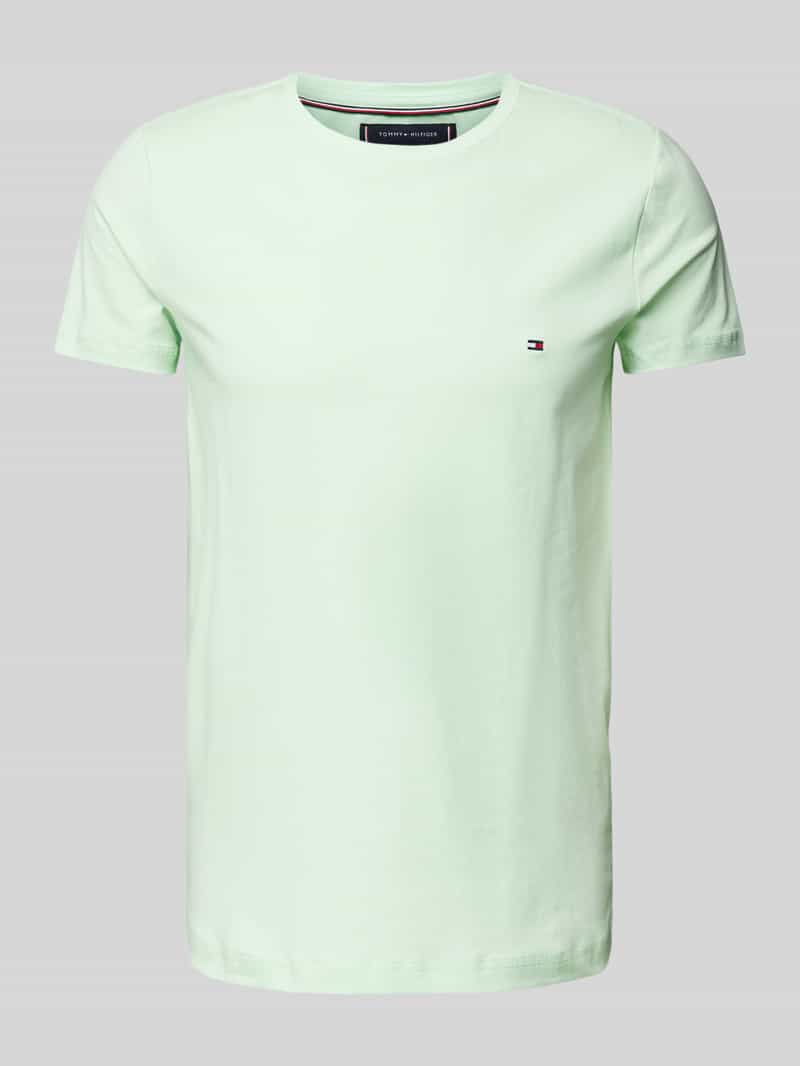Tommy Hilfiger Slim fit T-shirt met logostitching