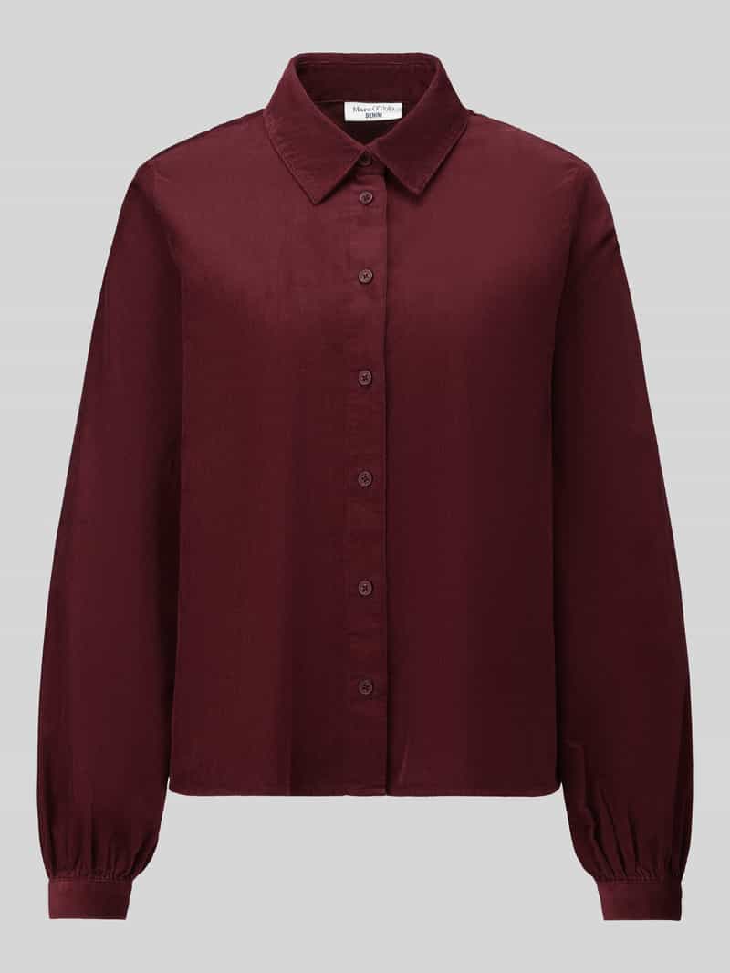 Regular fit blouse met lange mouwen van puur katoen