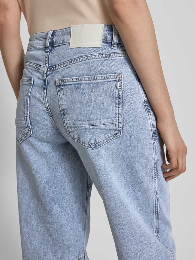 ETIQUETT ESSENTIALS Wide leg jeans met opgestikte zakken model 'Darly'