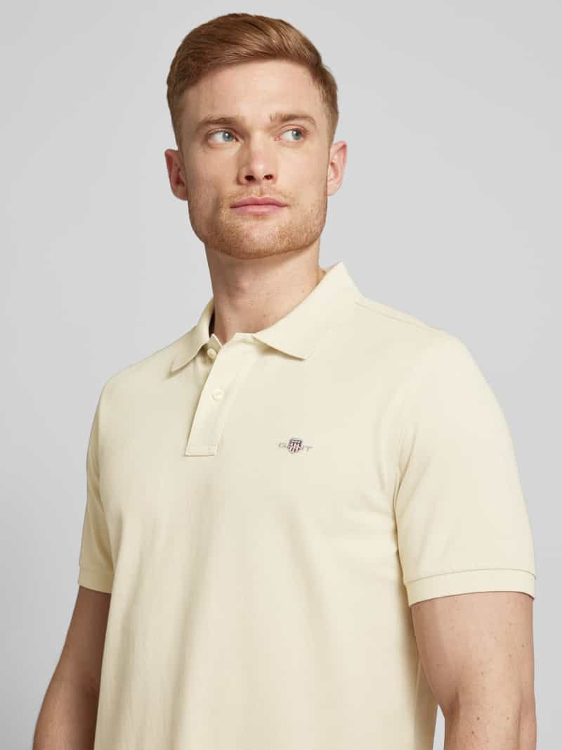 Gant Regular fit poloshirt met labelstitching model 'SHIELD'