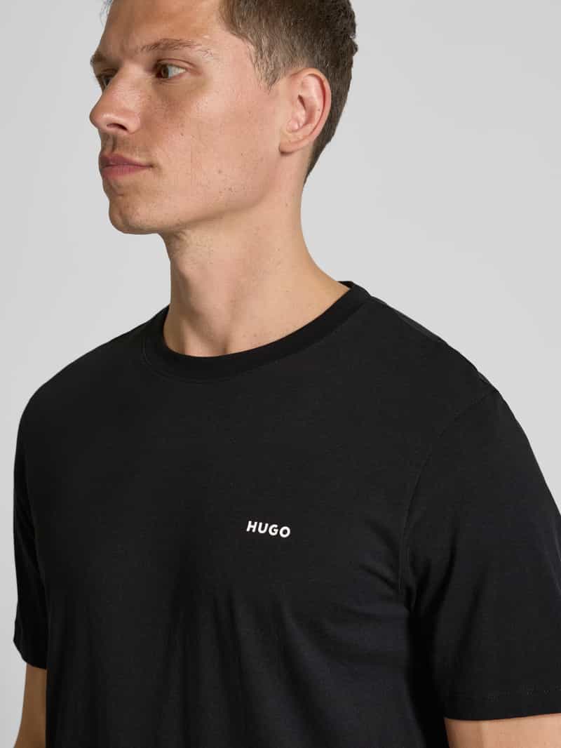 HUGO T-shirt met labelprint model 'Dero'