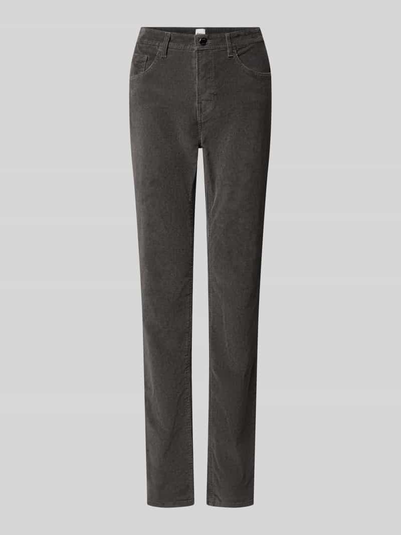 BRAX Slim fit corduroy broek van katoenmix model 'Mary'