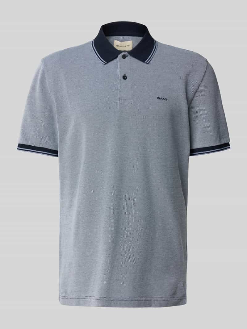 Gant Regular fit poloshirt met labelstitching model 'OXFORD'