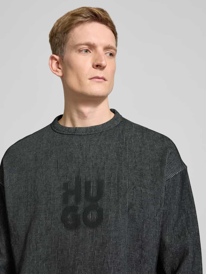 HUGO Sweatshirt met labelprint model 'Dinkam'