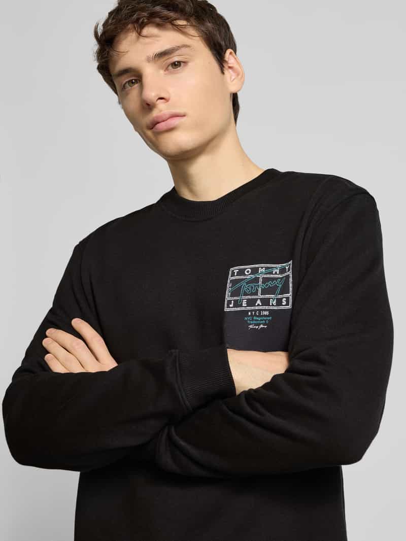 Tommy Jeans Regular fit sweatshirt van puur katoen