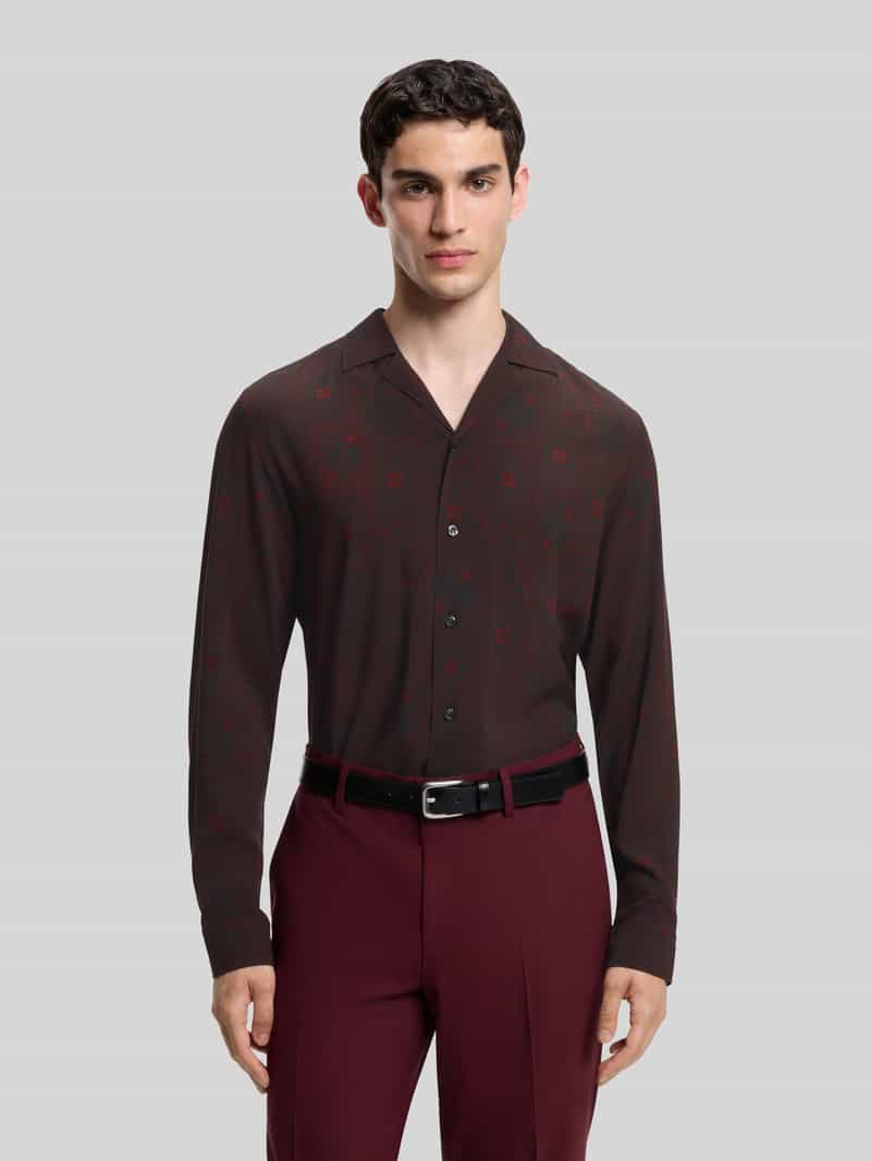 HUGO Slim fit vrijetijdsoverhemd van viscose model 'Ello'