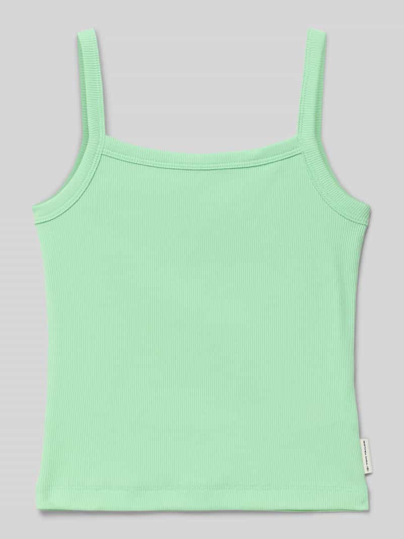 Tom Tailor Slim fit top met bandjes van katoenmix