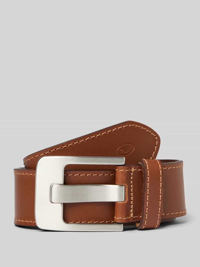 Tom Tailor Leren riem in effen design model 'LAUREL'