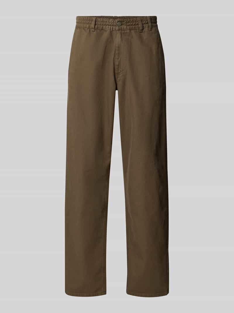 Forét straight fit jeans met elastische band