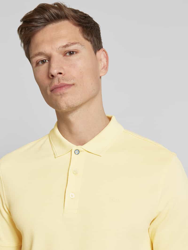 BRAX Regular fit poloshirt met labelprint model 'Pete'