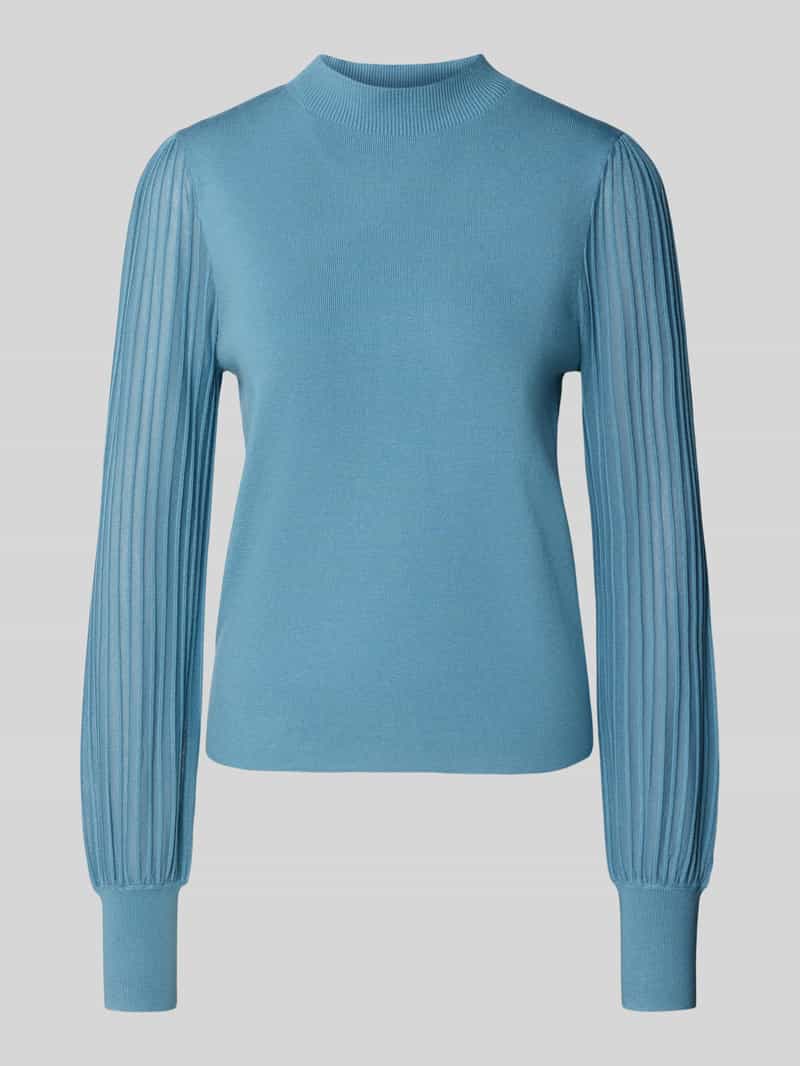 Zero Gebreide pullover van viscosemix met opstaande kraag