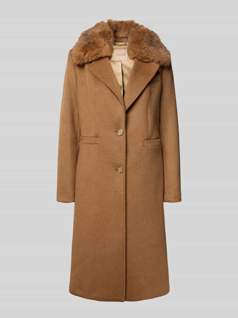 Guess Regular fit lange jas met reverskraag model 'Karole'