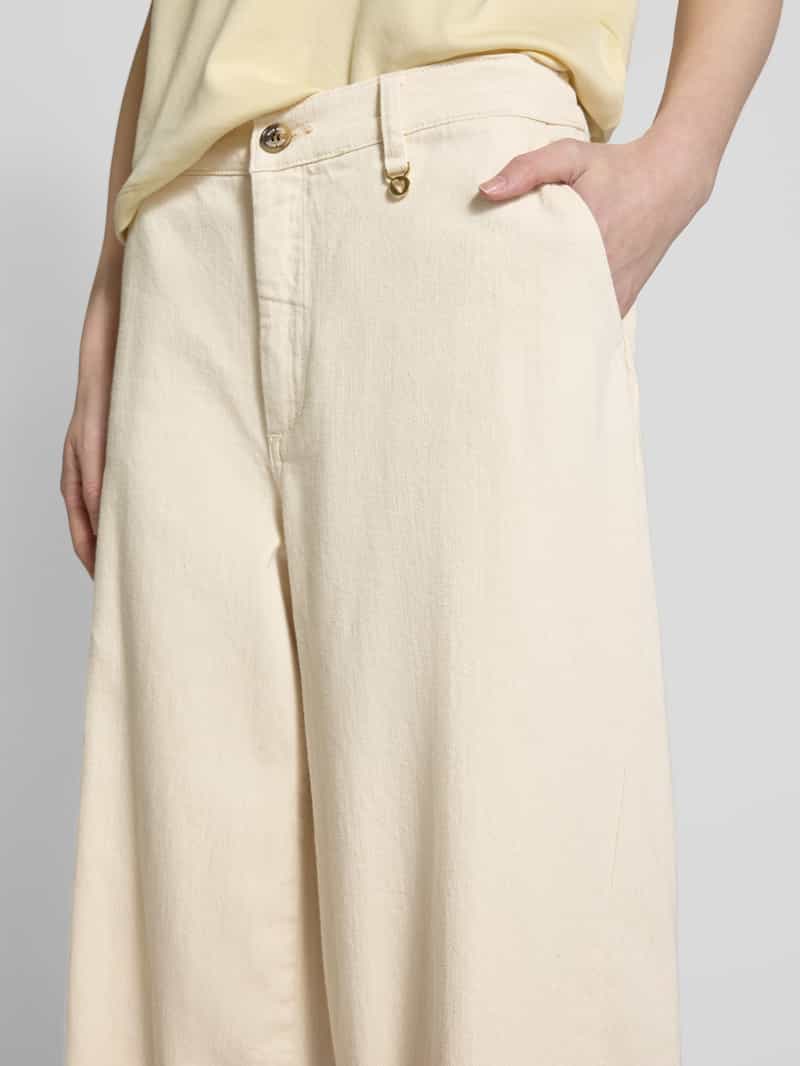 MOS MOSH Wide leg jeans met applicatie model 'Vincent Clay'
