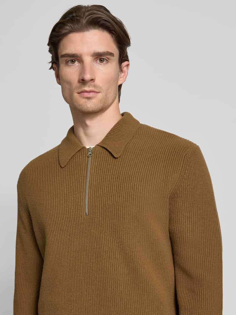 Samsøe Gebreide pullover van wol met ritssluiting model 'ISAKS'