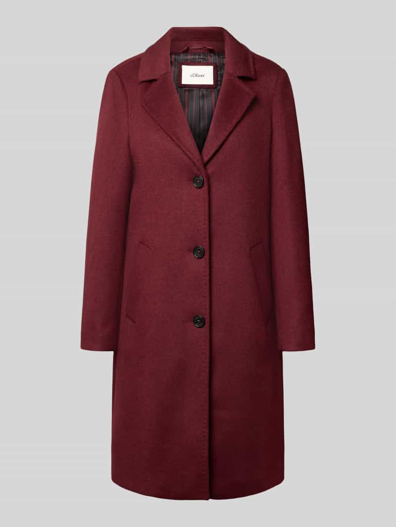 s.Oliver RED LABEL Regular fit lange jas met wol