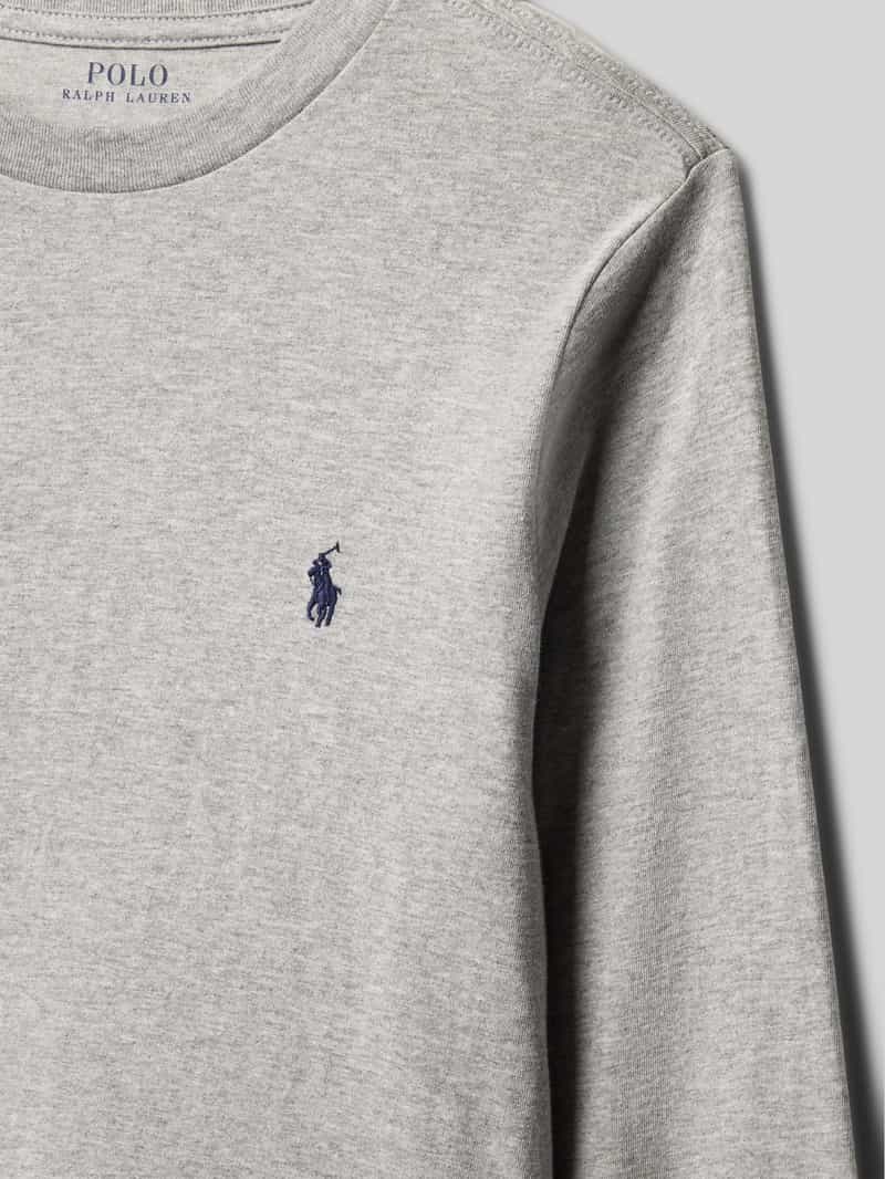 Polo Ralph Lauren Teens Shirt met lange mouwen en labelstitching