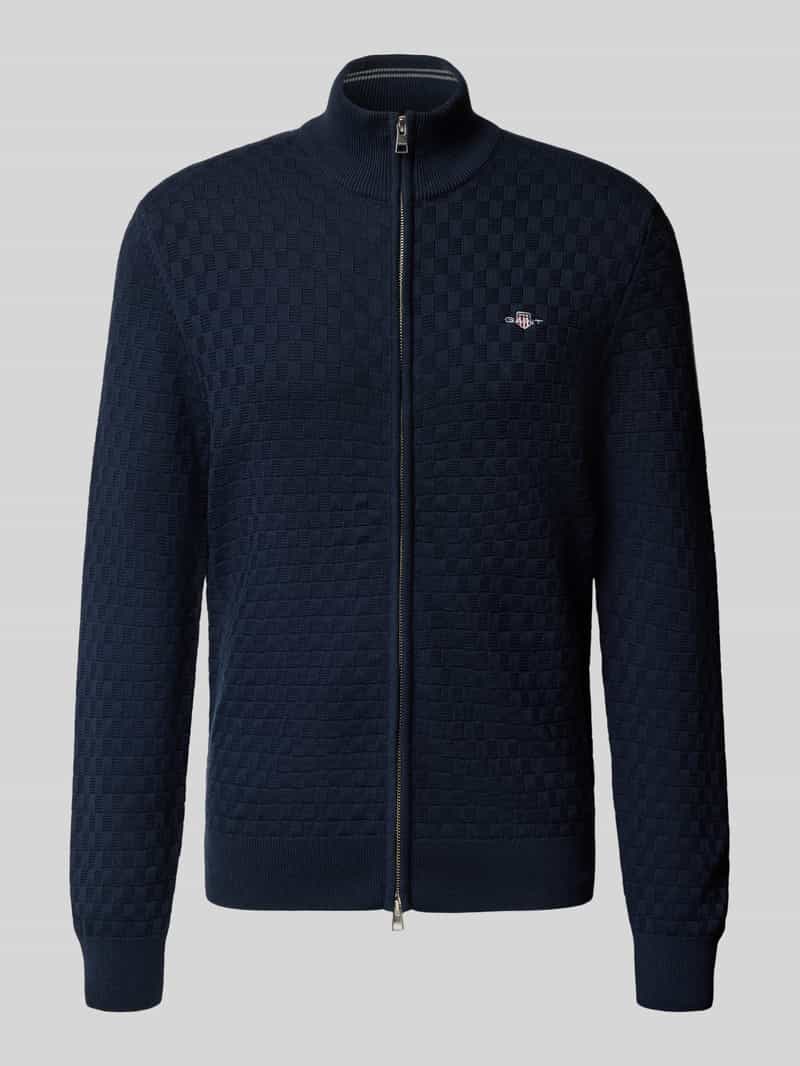 Gant Gebreid jack met structuurmotief