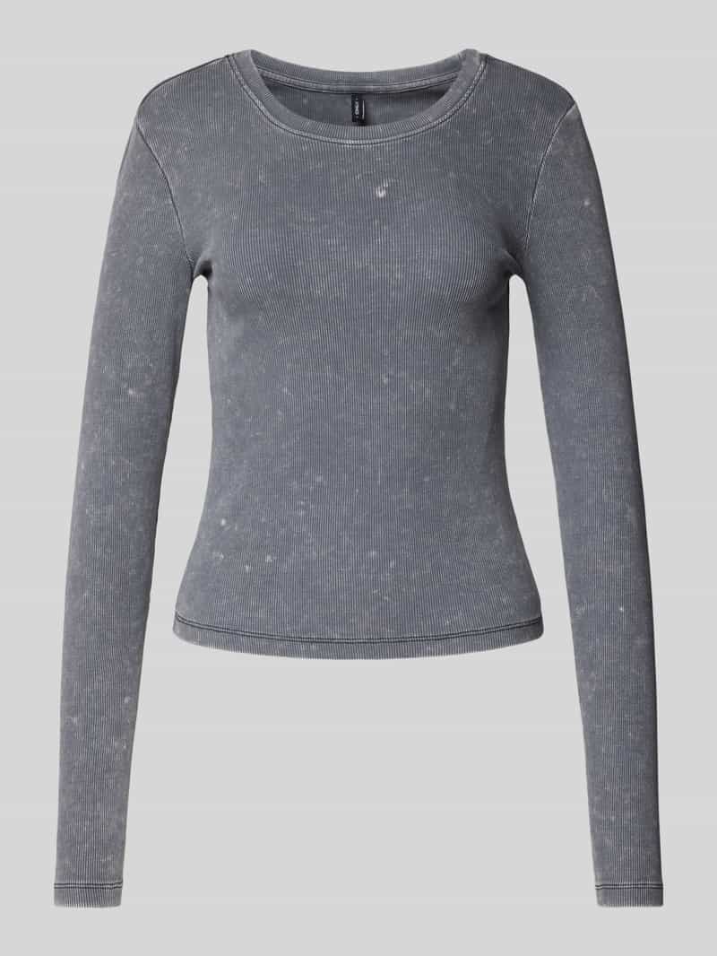 Only Shirt met lange mouwen en structuurmotief model 'VALERIE'
