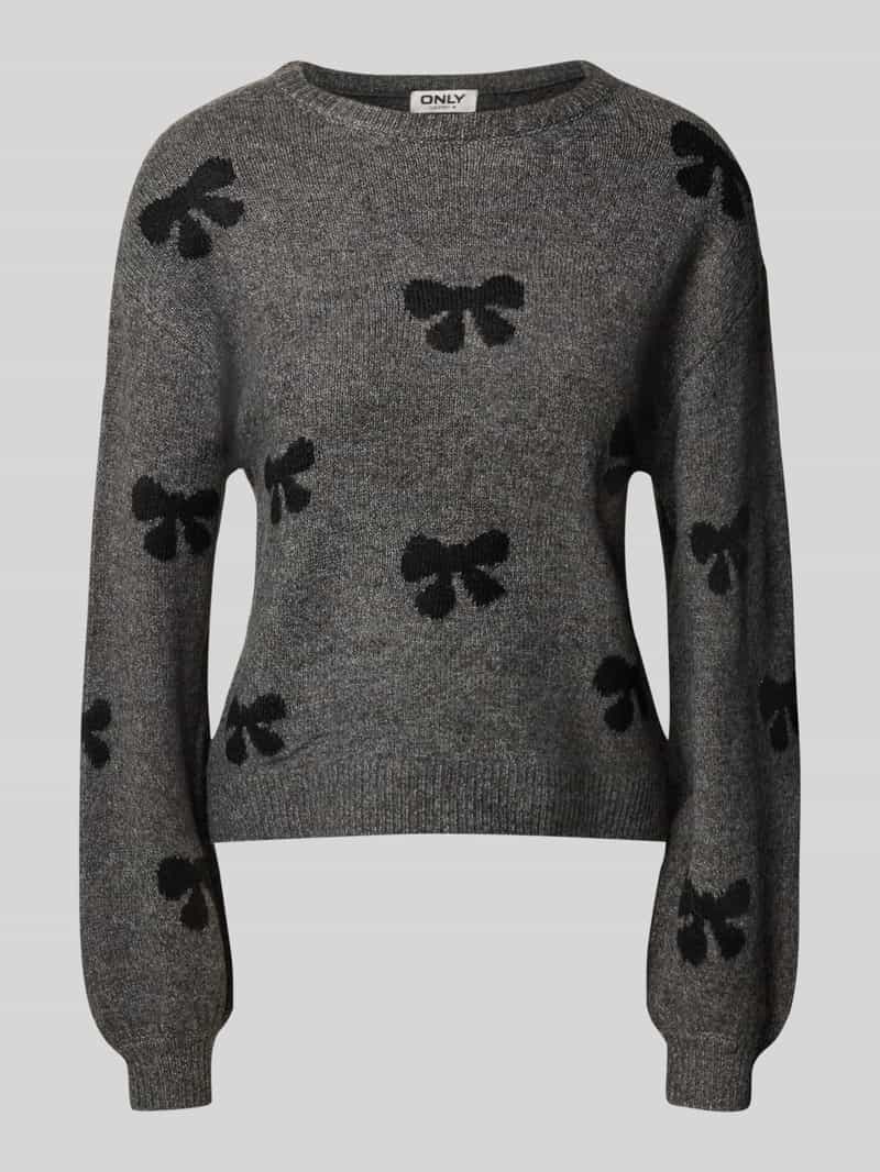 Only Regular fit gebreide pullover met all-over motief model 'BORA'