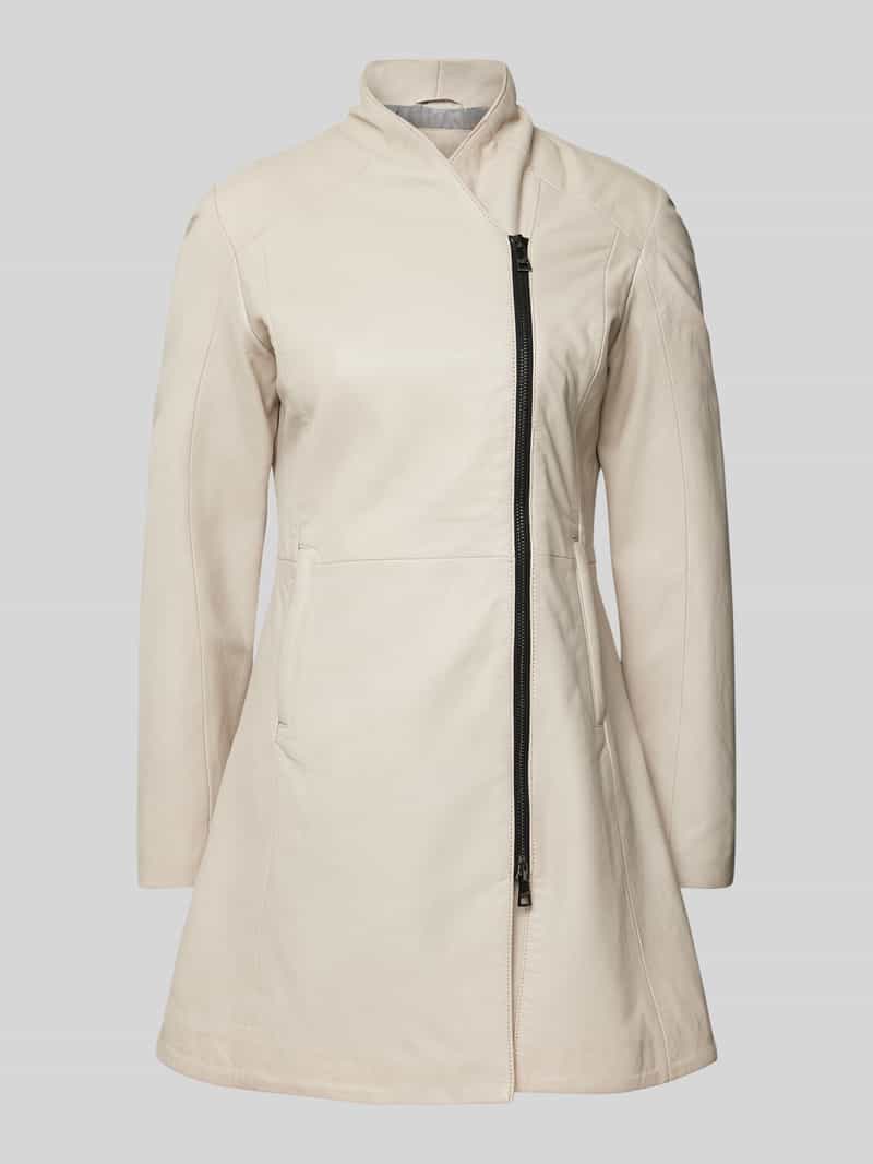 MAURITIUS Lange jas met asymmetrische tweewegsritssluiting model 'Cita'