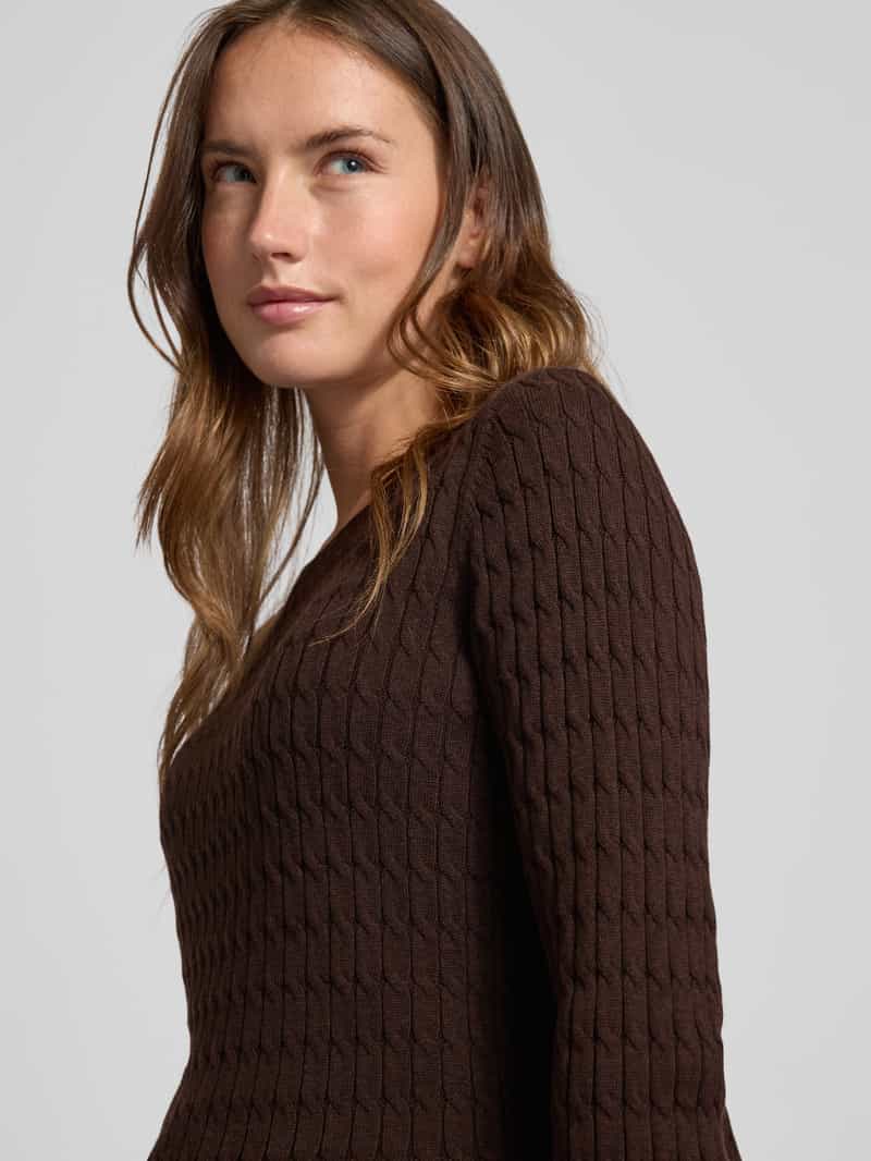 Christian Berg Woman Gebreide pullover met kabelpatroon