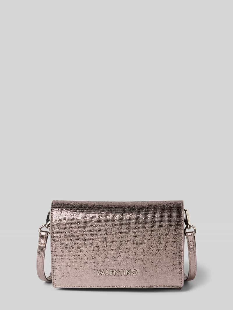 VALENTINO BAGS Glanzende handtas met labelapplicatie model 'EMBER'