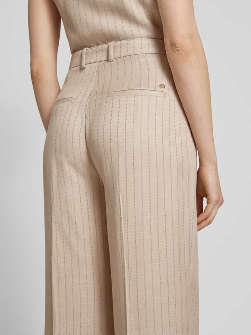 MOS MOSH Wide leg stoffen broek met riem model 'ISSA INAH'