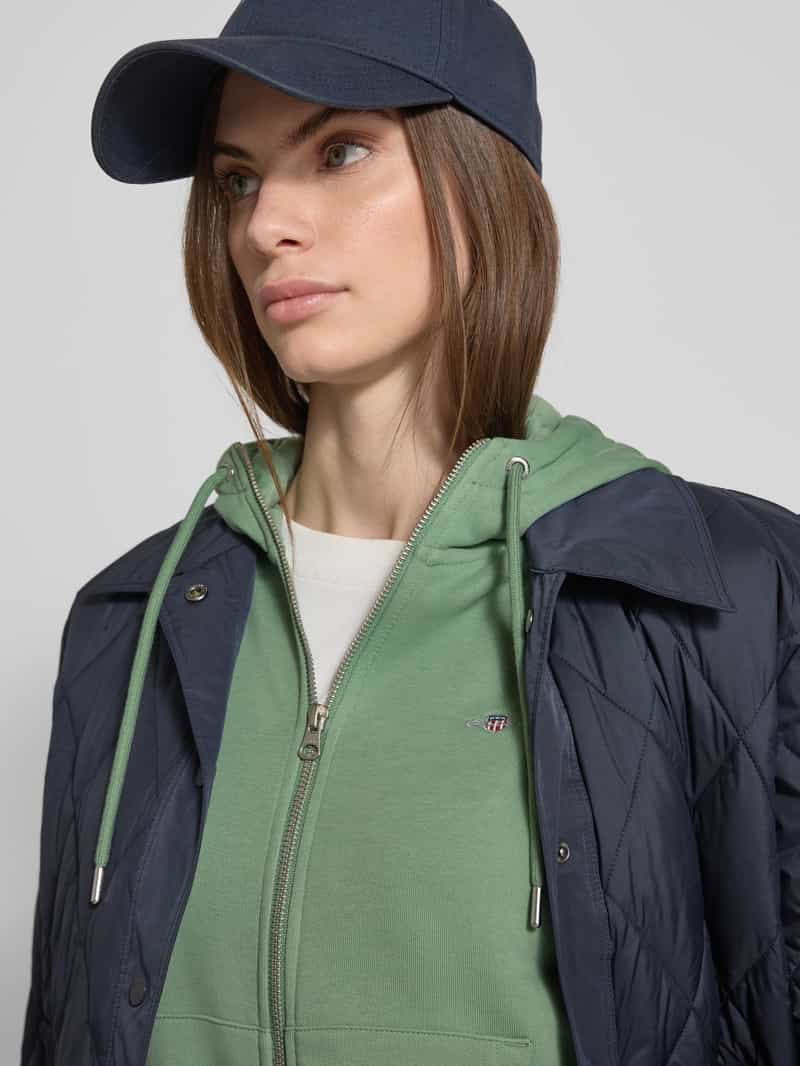 Gant Relaxed fit sweatjack van katoenmix met kangoeroezak